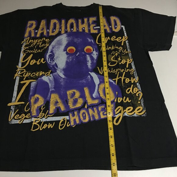 Radiohead Pablo Honey Tour All Over Print AOP T-Shirt XL Faded Black - Picture 6 of 6